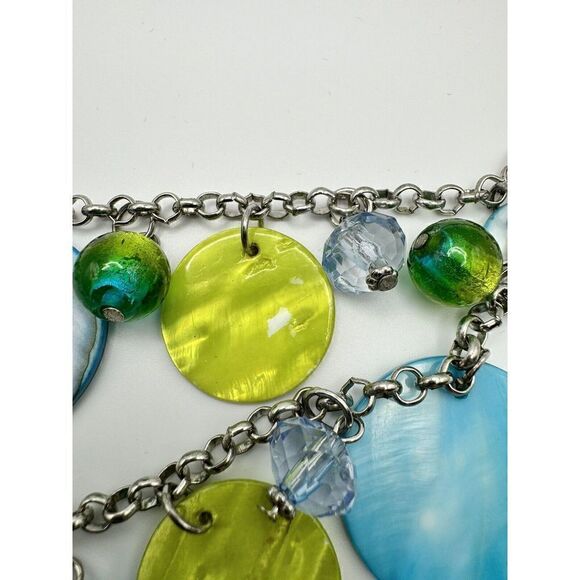 Costume Jewelry Lot Blue Green Necklaces Earrings Bracelets Rings Spring Colors - Picture 16 of 16